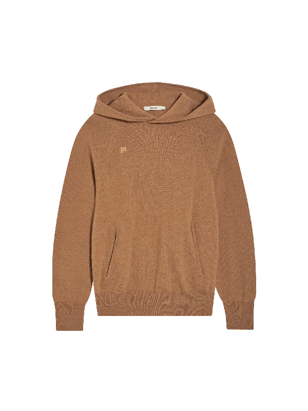 Women's Patterned BlouseWomens Recycled Cashmere Hoodie—camel