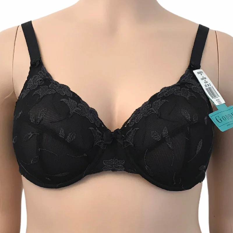 women's pajamas for those who love to stay in and relaxwireless bra with stretch lace for flexibilityGeorgia Bra Black