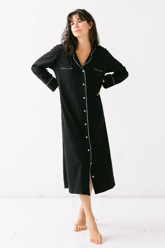 women's pajamas with a relaxed fitSALUA Luxury Sleep Shirt in Brushed Pima Cotton - Long