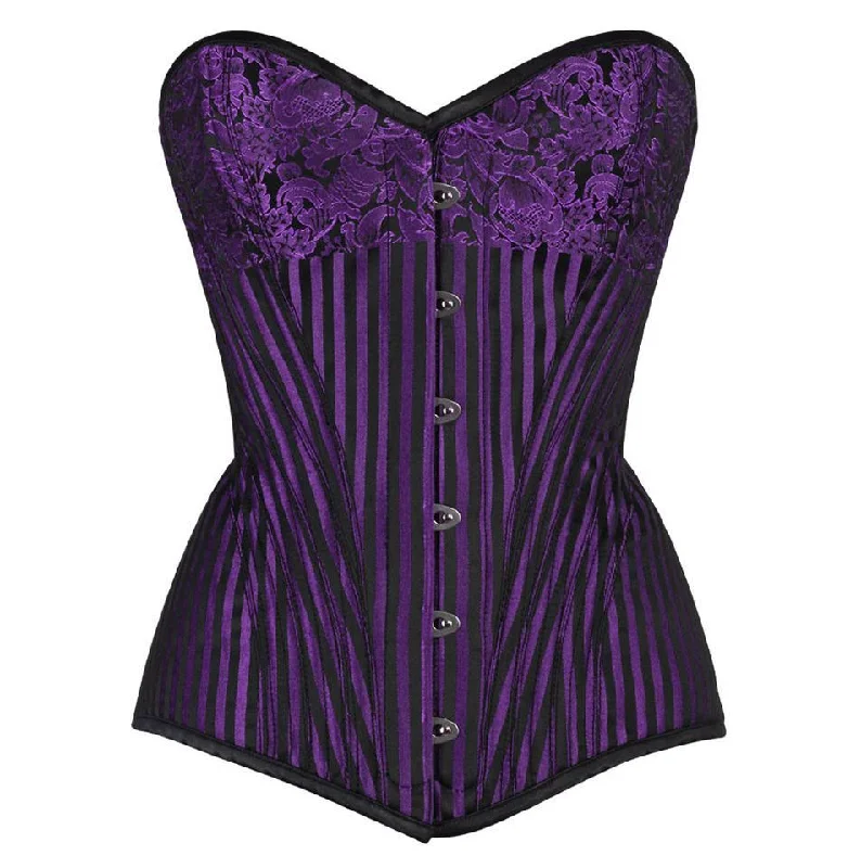 women's pajamas with cozy footiesadjustable waist cincher for customizable fitNayomi Brocade Overbust Purple Corset