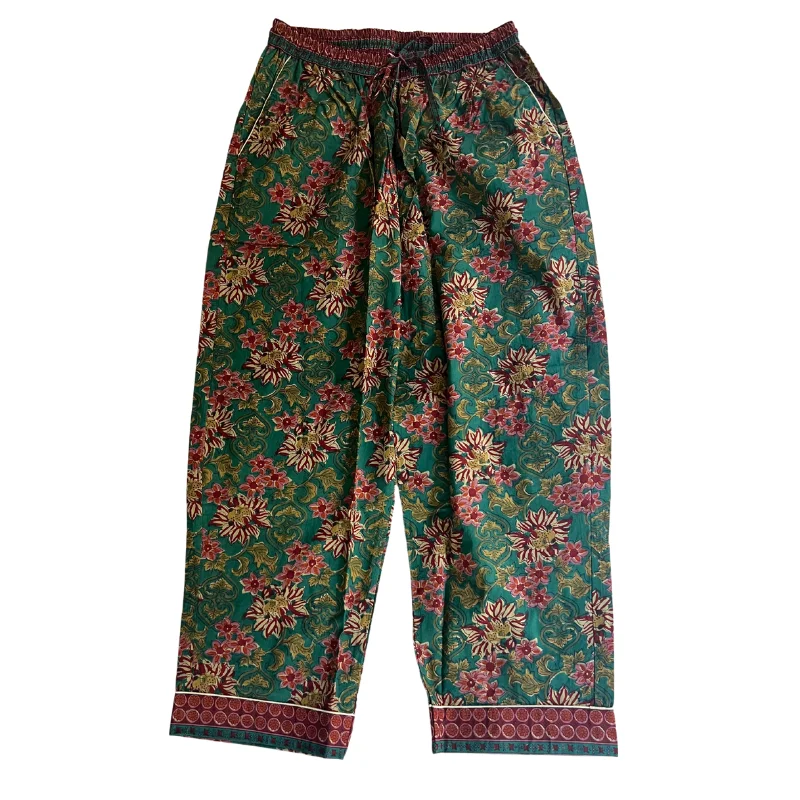 women's pajamas for yoga and meditationBoho Block Print Lounge Pants | Evergreen