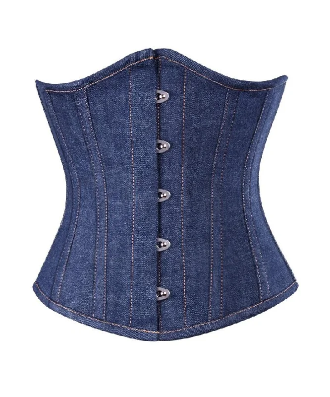 women's pajamas for loungingbackless dress shaper with clear strapsNacole Waist Shaper Corset in Denim