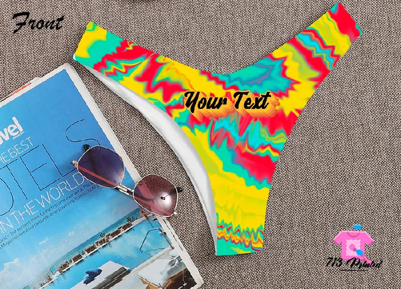 women's pajamas for winter warmthsheer lace bikini panties for a seductive lookTie Dye Custom Personalized Thong Panties Reversible With Your Words Custom Printed Sexy Fun Funny Customized Panty Thong Lingerie 4 Colors