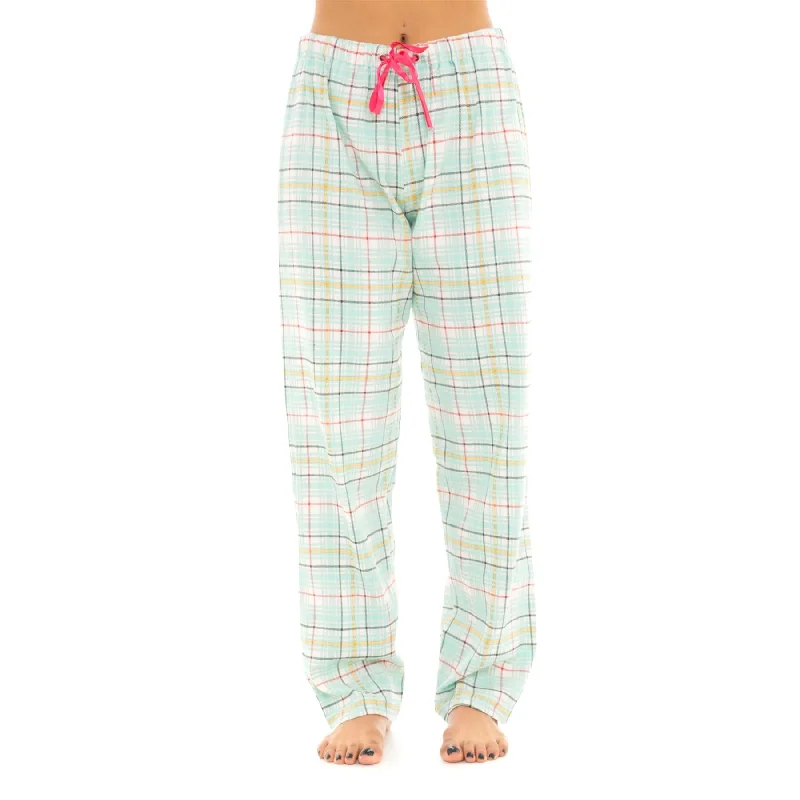 women's pajamas in soft, breathable materialsMint Flannel Lounge Pants