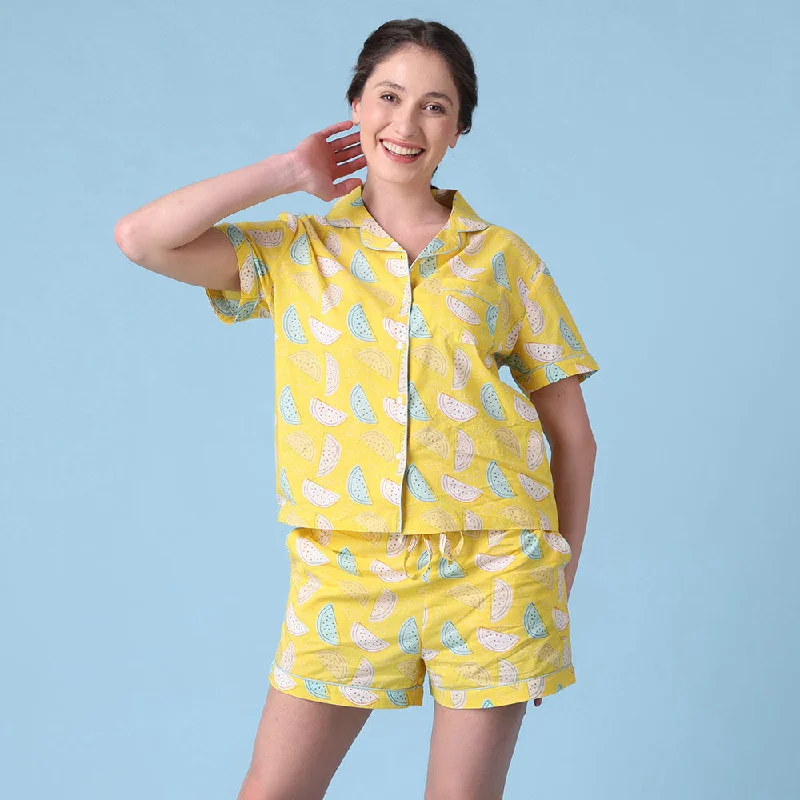 women's pajamas for those who cherish their bedtime routinesMelon Shorts PJ Set