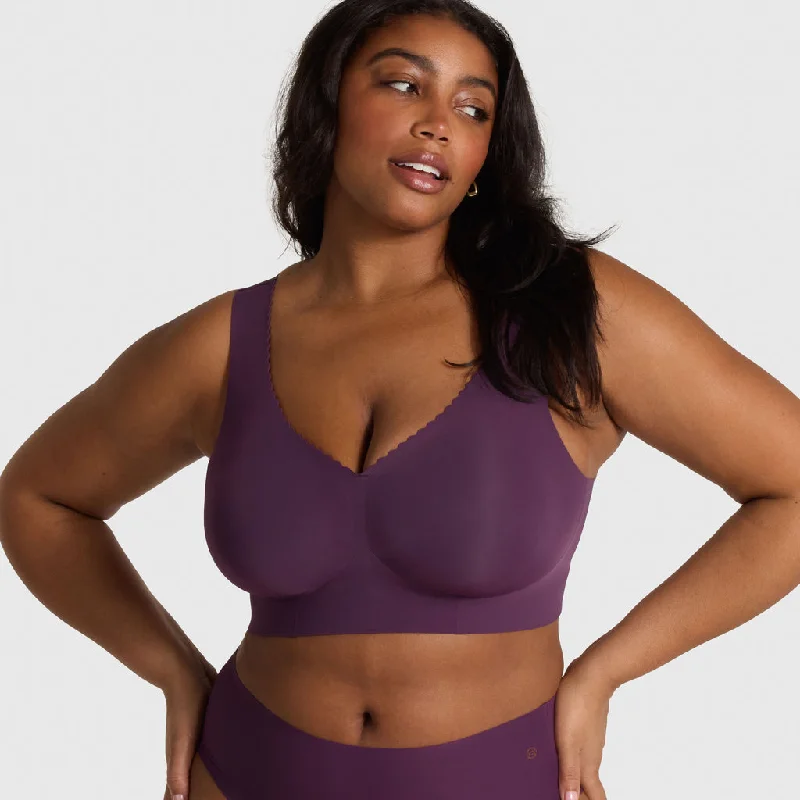 women's pajamas for loungingsleep bra for comfortEvelyn and Bobbie Evelyn Bra Plum