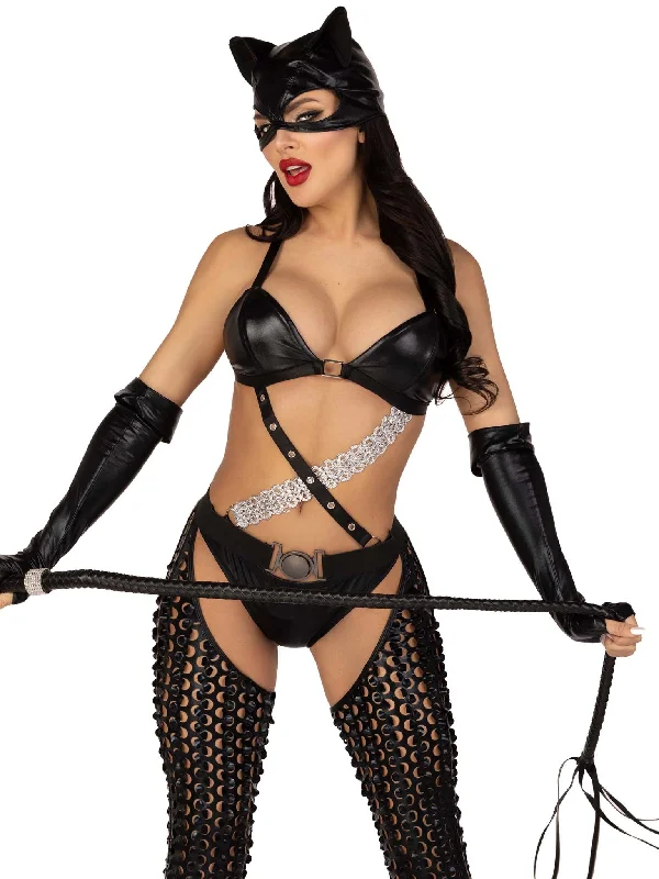 women's pajamas with a timeless appeal3PC Mistress Kitty Costume