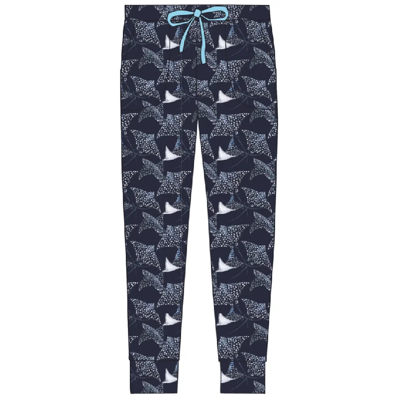 women's pajamas with a relaxed, casual vibeWomen Pajama Pants - Pacific Blue