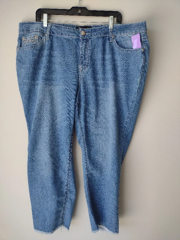 Women's Jodhpurs with Peter Pan CollarJeans Straight By Love Indigo  Size: 1x