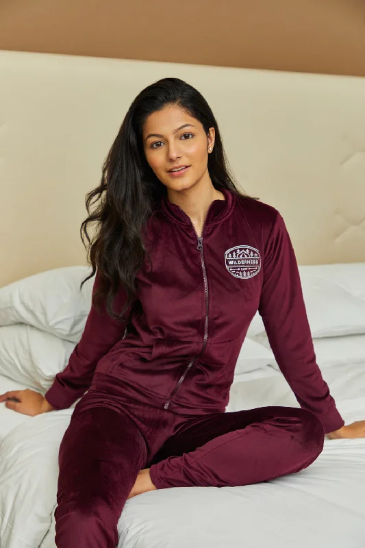 women's pajamas for those who cherish softnessSupersoft Velvet Track suit